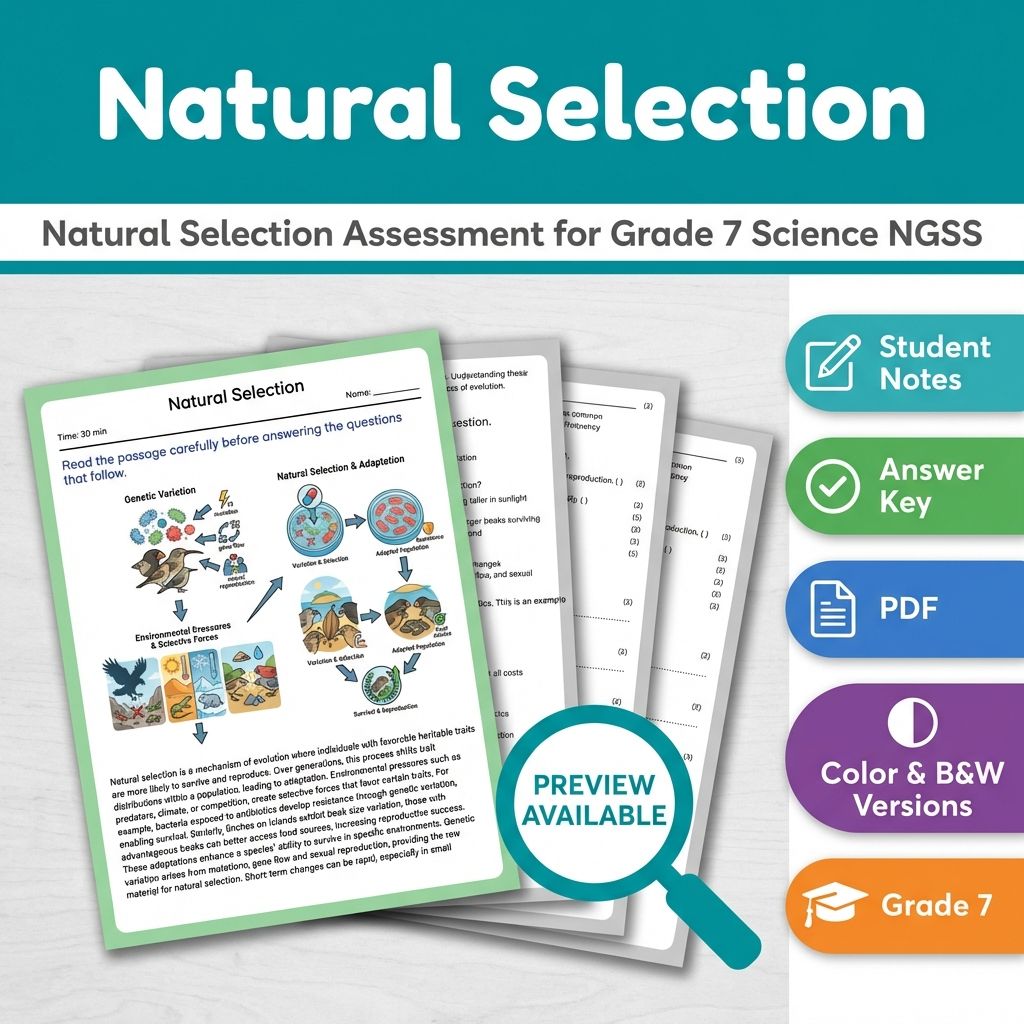 Grade 7 Science Full Year Bundle | NGSS Assessment Worksheets & Resources — included worksheet 8