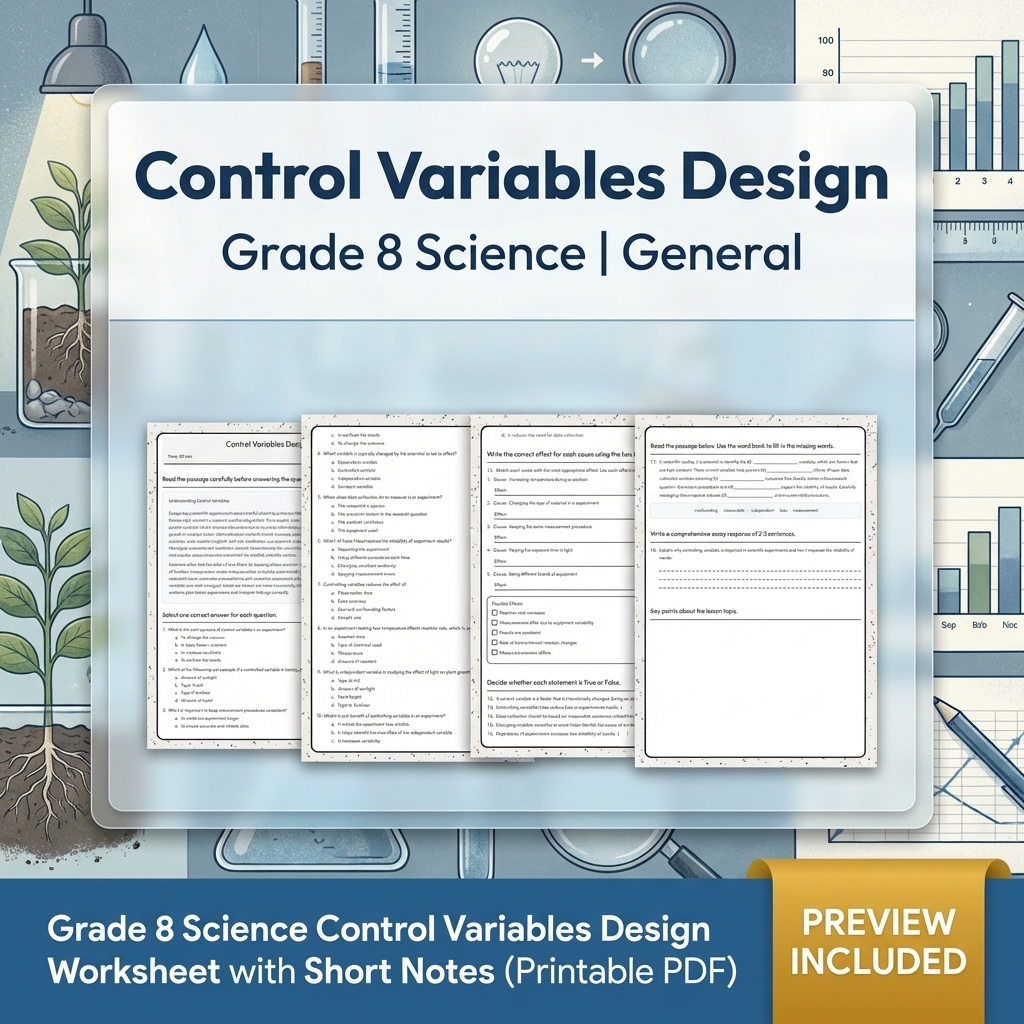 Grade 8 Science Data, Models & CER Full-Year Bundle: General Framework — included worksheet 11