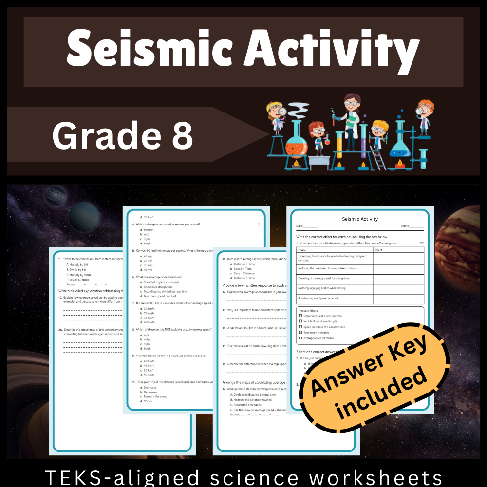 Grade 8 Science Worksheet Bundle | Ecosystems, Matter, Motion & More (TEKS Aligned) — included worksheet 13
