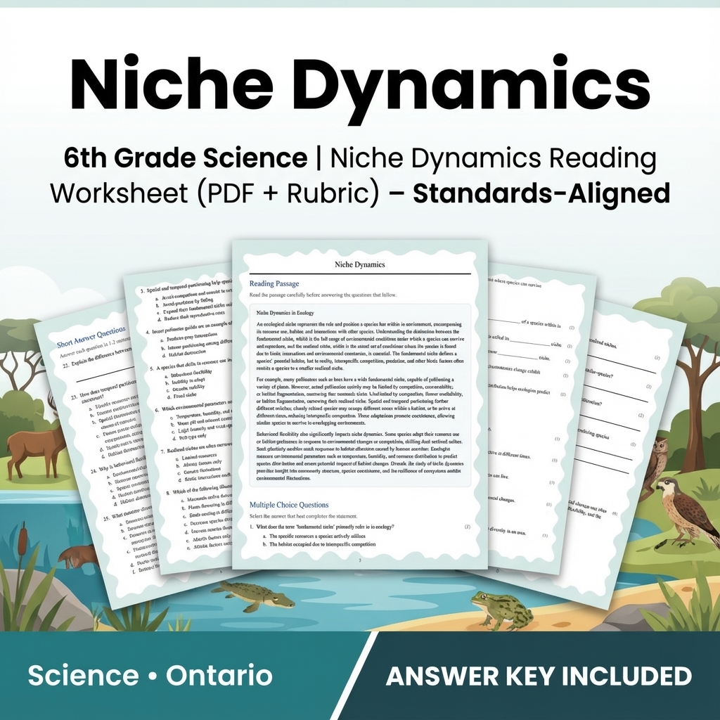 Grade 6 Science Unit Bundle – Ecosystems, Biodiversity & Environmental Impact — included worksheet 2