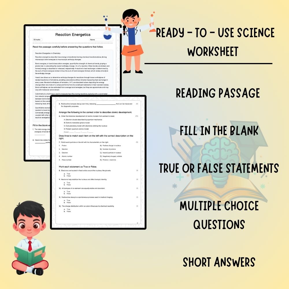 Grade 11 Science worksheet worksheet — Grade 11 Science – Reaction Energetics Worksheet (PDF) | Ontario Standards — page 2
