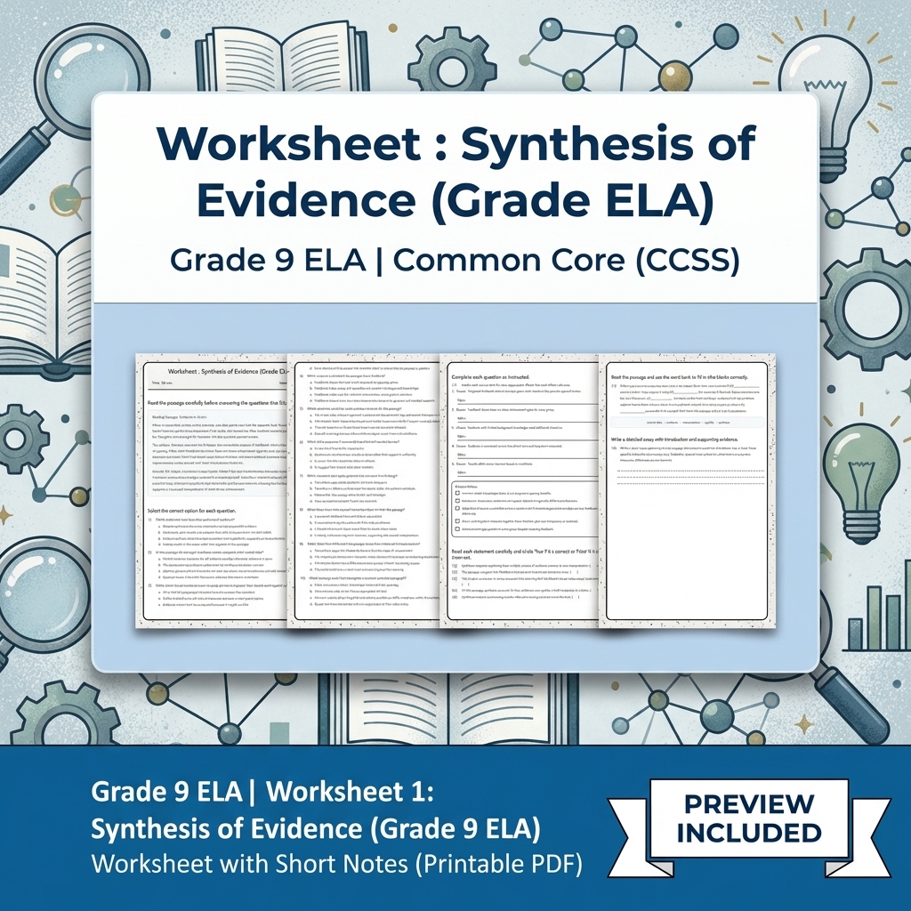 Grade 9 ELA Text Evidence, Argument, and Language Full-Year Bundle CCSS — included worksheet 6