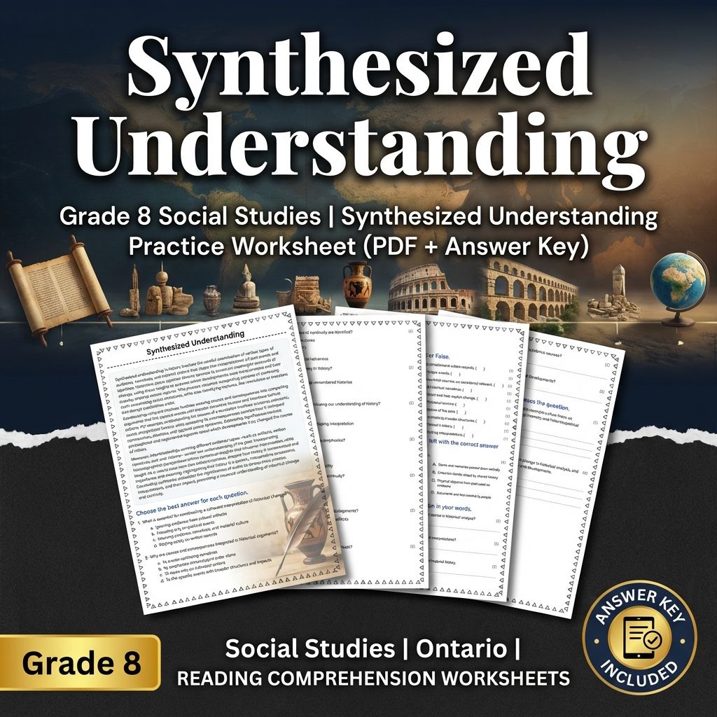 Grade 8 Social Studies Bundle | Critical Thinking & Key Concepts — included worksheet 6