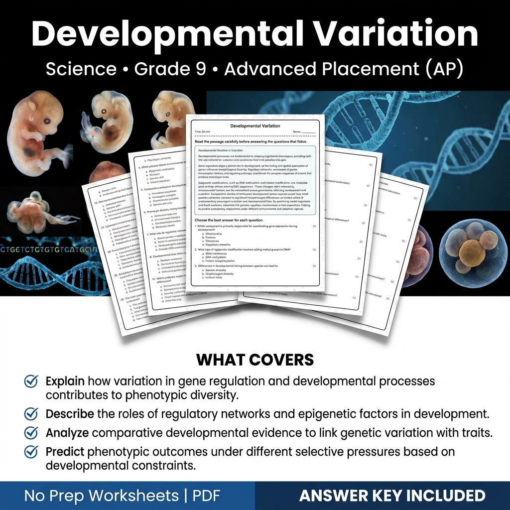 Grade 9 Science Worksheets Bundle | Physics, Earth Science & Biology  — included worksheet 9