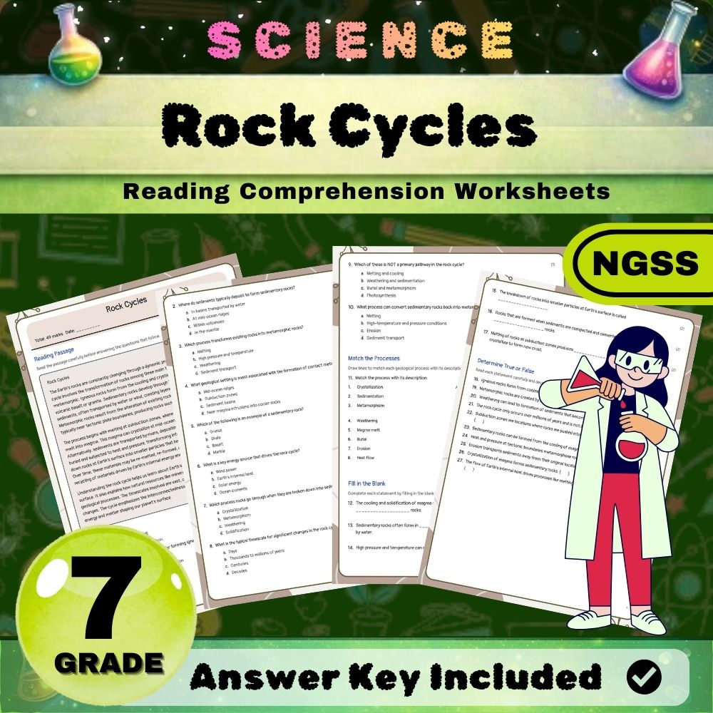 Grade 7 Science Worksheet Bundle | Earth & Space, Life, and Physical Science — included worksheet 12