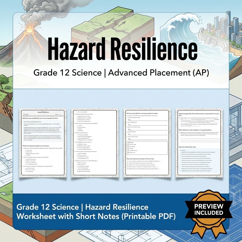 Grade 12 Science Unit Bundle: Earth Systems, Climate & Tectonics Worksheet Pack — included worksheet 3