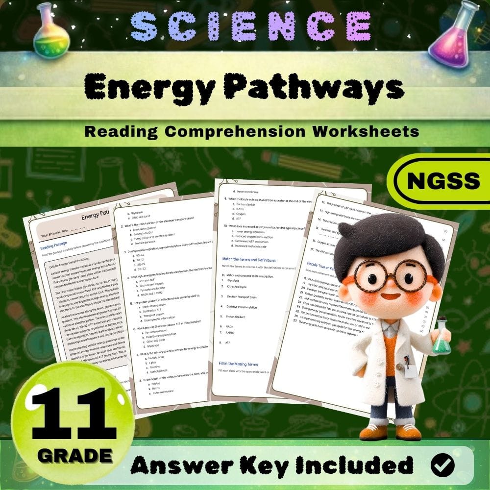Grade 11 Life Science Biology Lesson Bundle (NGSS) | SCIENCE NGSS — included worksheet 1