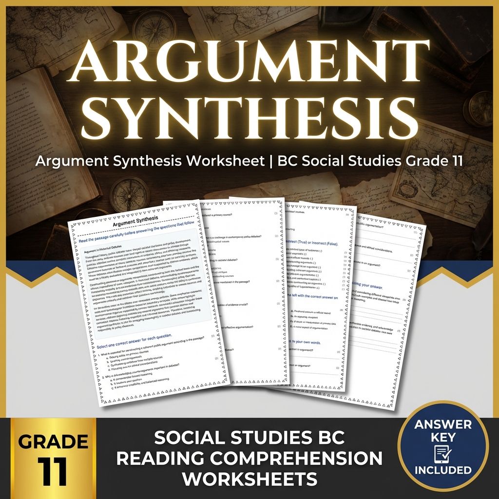 Argument Synthesis Worksheet | BC Social Studies Grade 11