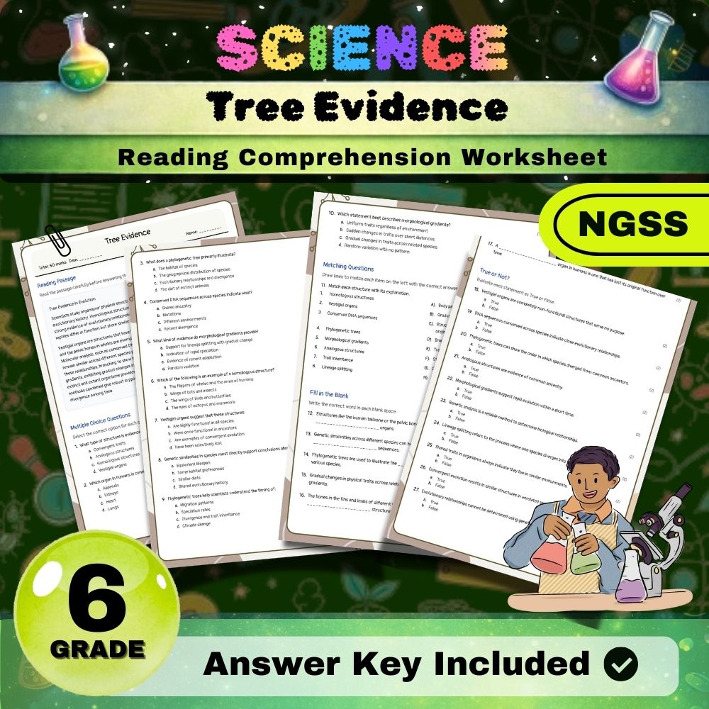 Grade 6 Science Worksheets Bundle | NGSS-Aligned — included worksheet 14