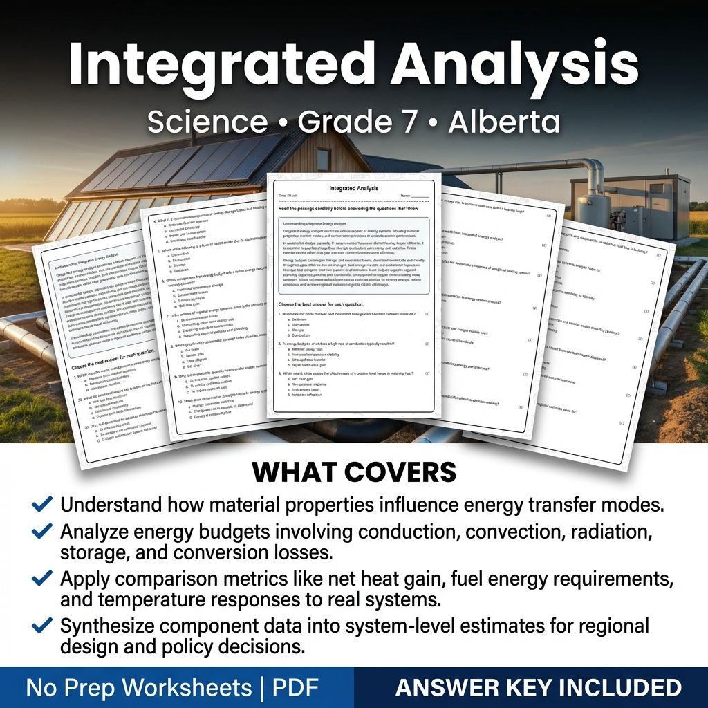 Grade 7 Science Worksheet | Integrated Analysis Practice and Assessment