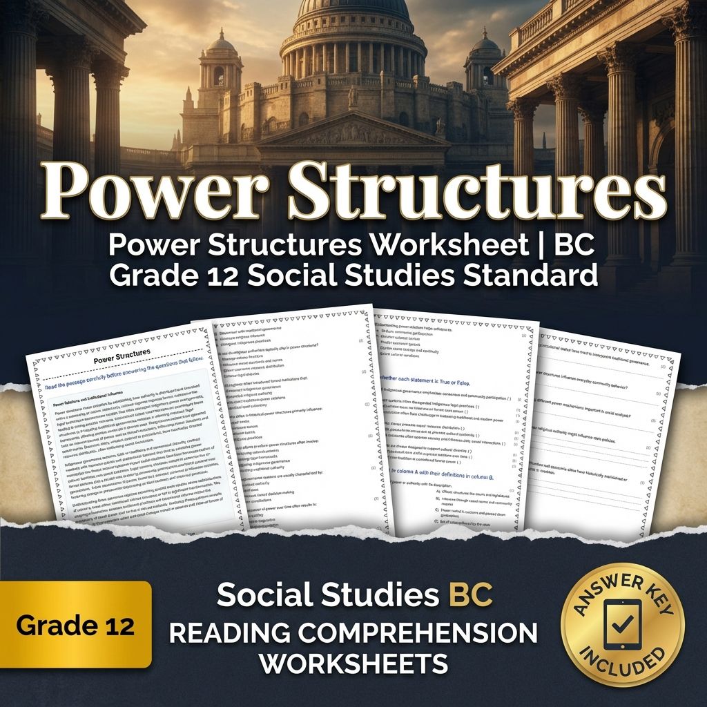 Power Structures Worksheet | BC Grade 12 Social Studies Standard