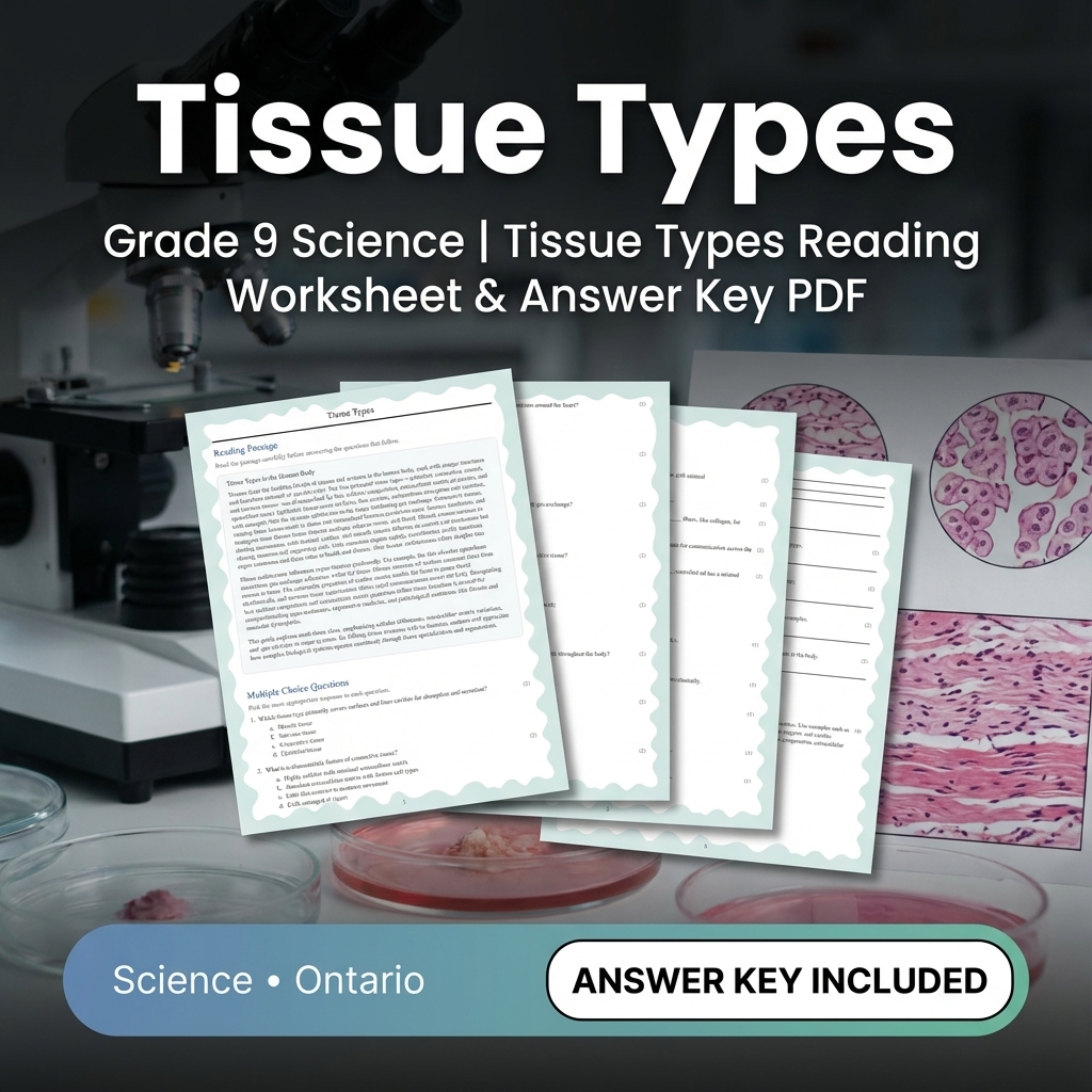 Grade 9 Science Unit Bundle | Human Body Systems & Cell Functions  — included worksheet 3