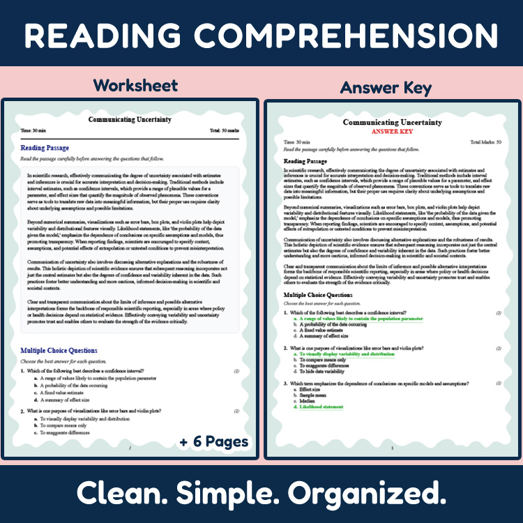 Grade 9 Science reading worksheets worksheet — Grade 9 Science Reading Worksheets | Communicating Uncertainty — page 2