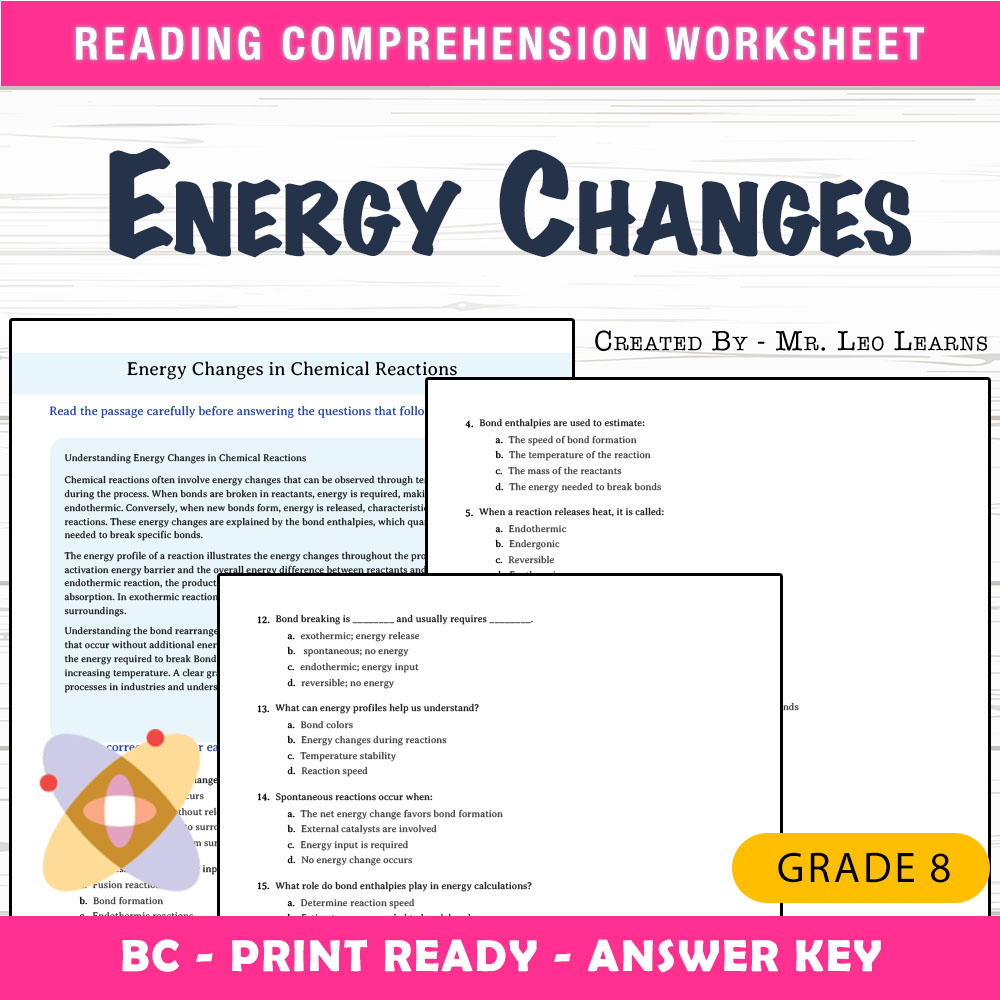Grade 8 Science worksheet mcq paper worksheet — Grade 8 Science — Worksheet MCQ Paper for Mastering Energy Changes — page 1