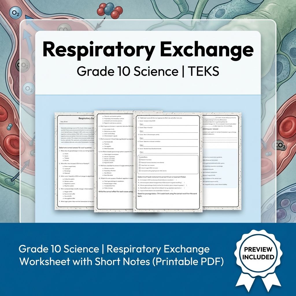 Grade 10 Science Worksheet Bundle – Genetics, Cell Biology & Ecology (PDF) — included worksheet 18