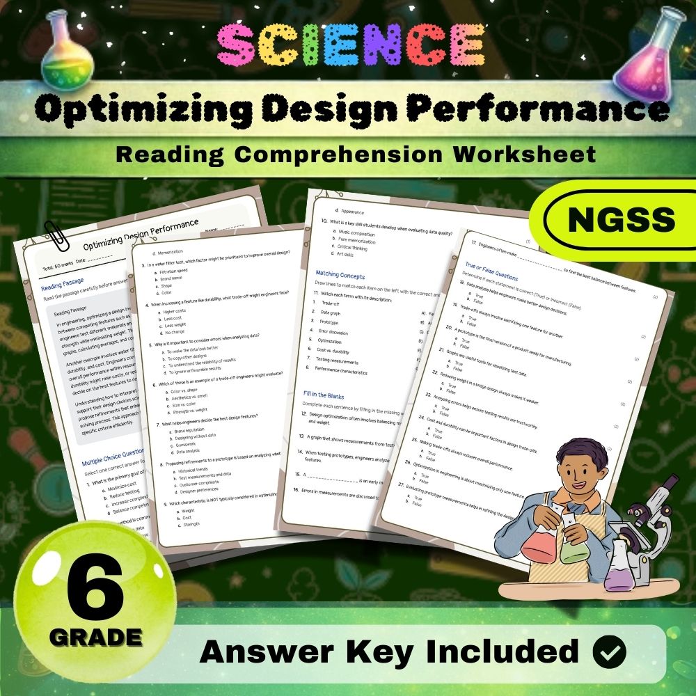 Grade 6 Science Worksheets Bundle | NGSS-Aligned — included worksheet 15