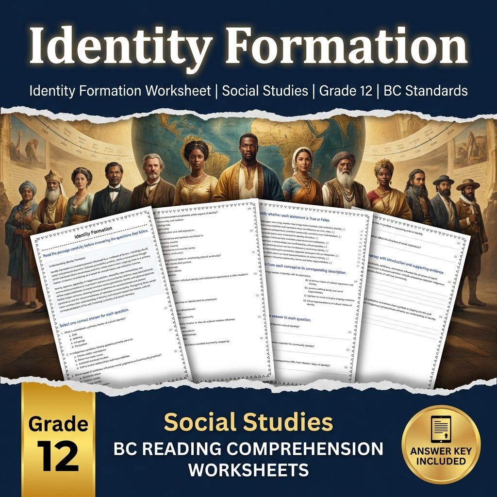 Identity Formation Worksheet | Social Studies | Grade 12 | BC Standards