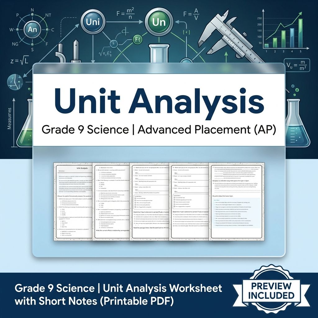 Grade 9 Science | Critical Thinking & Data Analysis Unit Bundle (Worksheets) — included worksheet 4