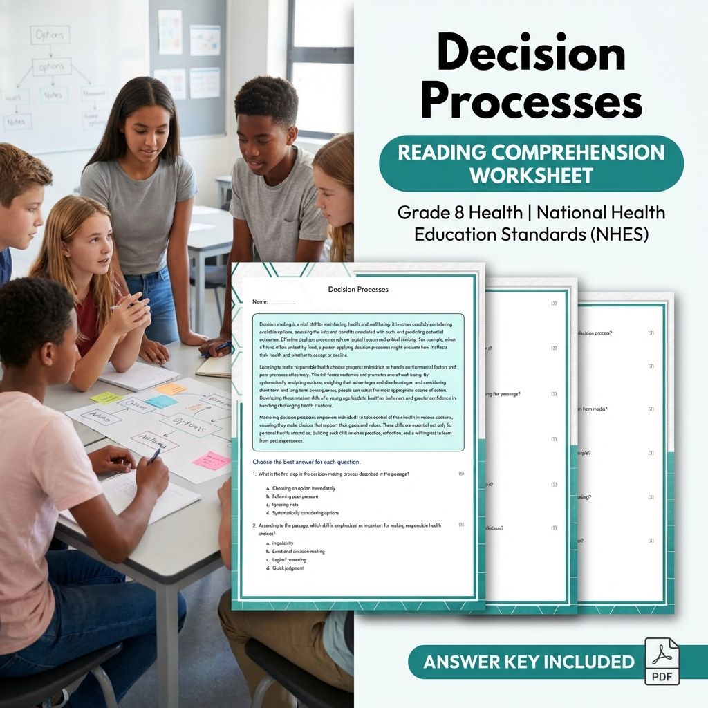 Grade 8 Health Worksheet Bundle – Body Systems, Wellness & Communication Strategies — included worksheet 9