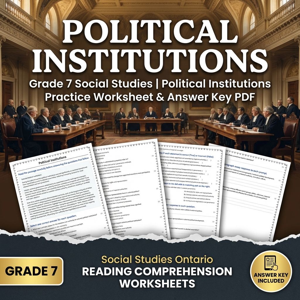 Grade 7 Social Studies | Political Institutions Practice Worksheet & Answer Key