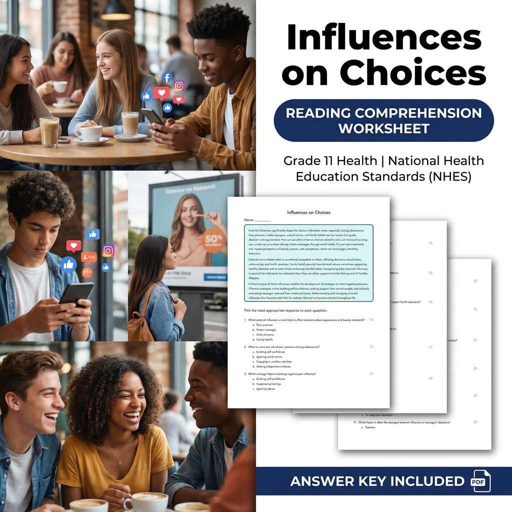 Grade 11 Health Worksheet Bundle – Interpersonal Skills & Advocacy NHES Aligned — included worksheet 11