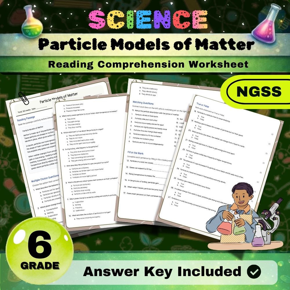 Grade 6 Science Worksheets Bundle | NGSS-Aligned — included worksheet 16