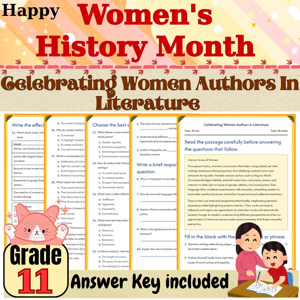 Grade 11 Women’s Rights & Cultural Awareness Worksheets Bundle (PDF+Answer Keys) — included worksheet 2