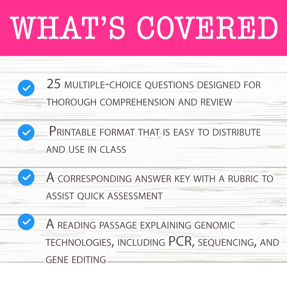 Grade 10 Science worksheet worksheet — Grade 10 Science — Genomic Technologies Worksheet for Mastery — page 2