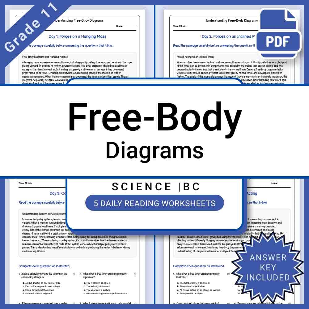 Grade 11 Science Lesson Bundle BC Framework | Physics and Energy Concepts — included worksheet 7