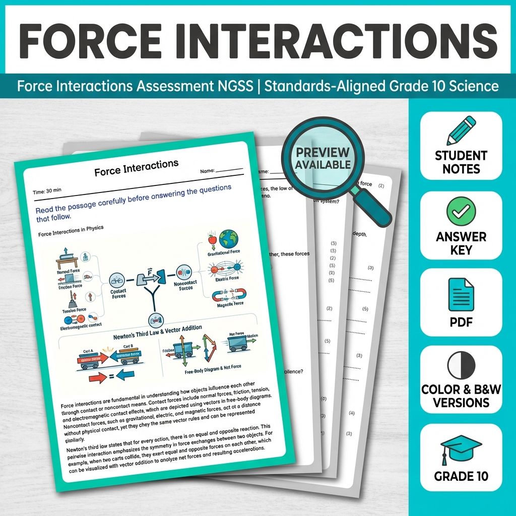 Grade 10 Science Mini Bundle | Motion & Forces NGSS-aligned Not Specified — included worksheet 2