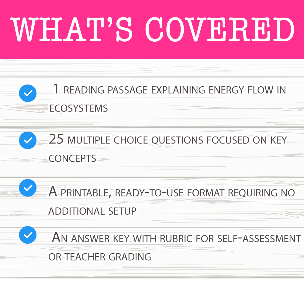 Grade 10 Science worksheet mcq paper worksheet — Grade 10 Science — Food Web Energy Worksheet for Mastery — page 2