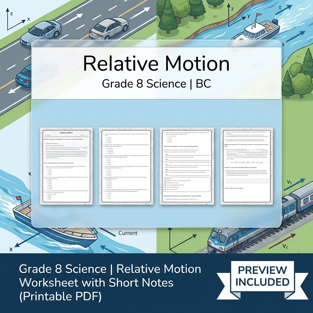 Grade 8 Science Lesson Bundle | BC Framework & Key Concepts Worksheet Pack — included worksheet 3