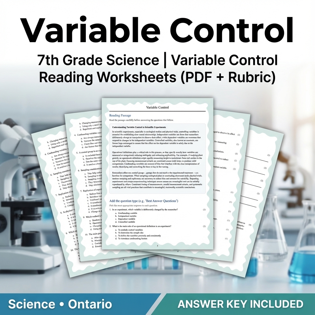 Grade 7 Science Unit Bundle | Inquiry, Data & Modeling Skills — included worksheet 1