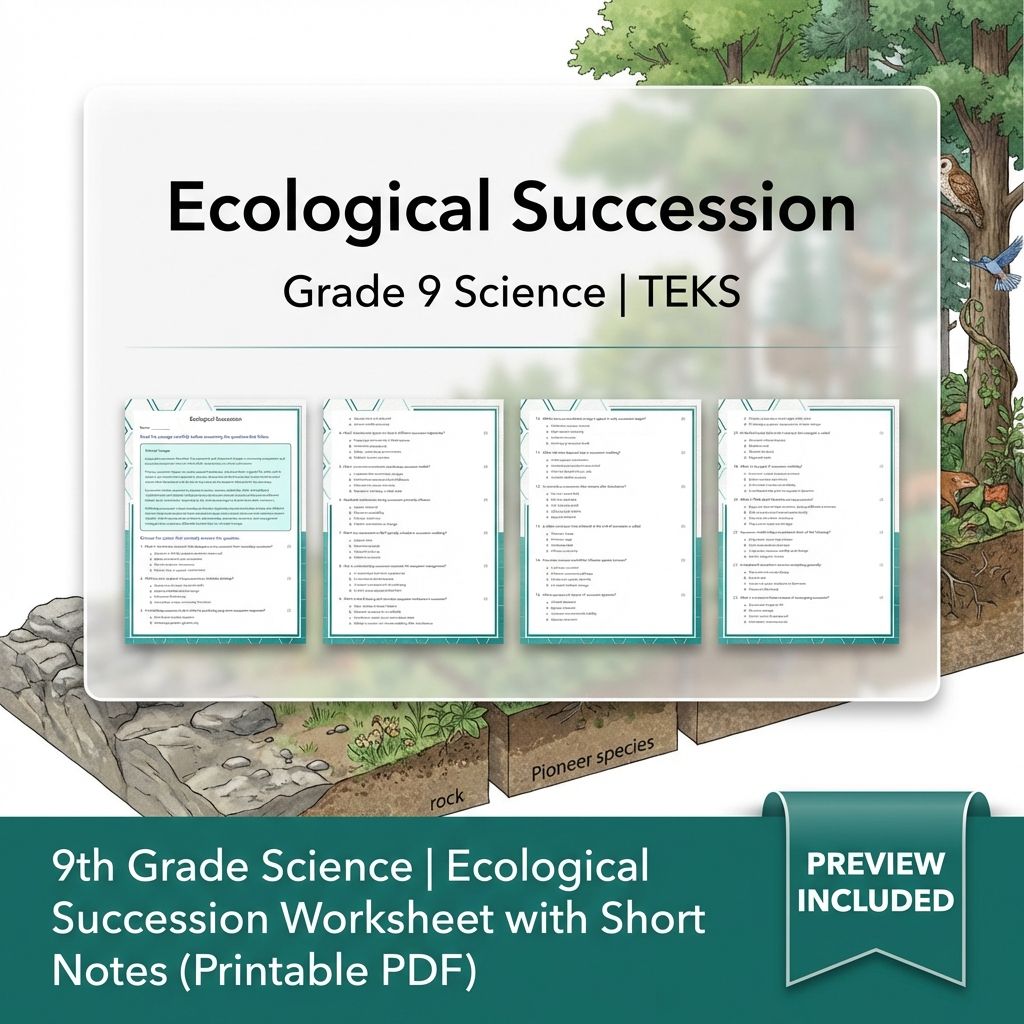 Grade 9 Science Worksheet Bundle: Cell Biology, Genetics & Ecology (Collection) — included worksheet 15