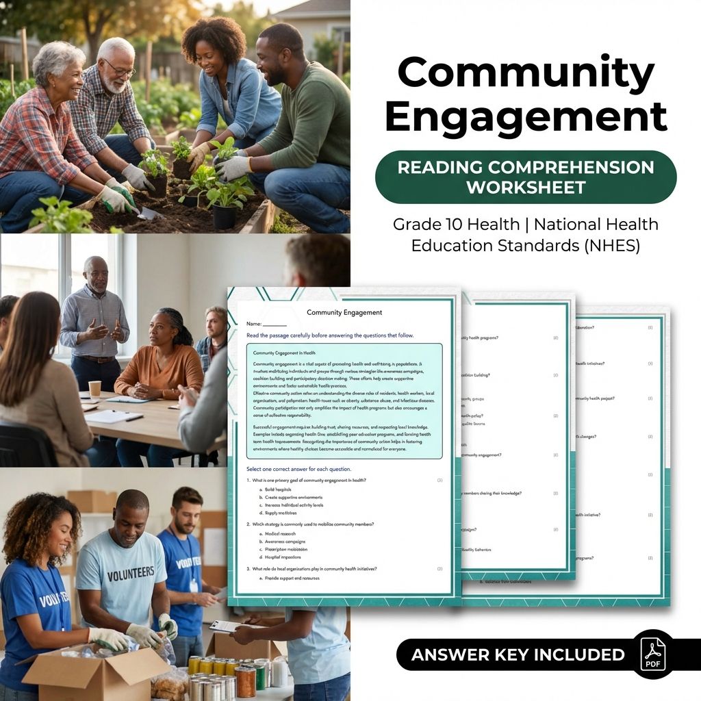 Grade 10 Health Advocacy Unit | NHES-Aligned Worksheet Collection — included worksheet 1