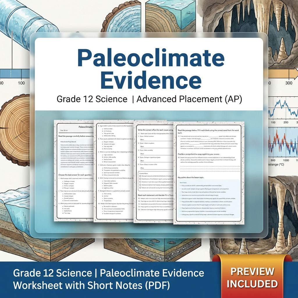Grade 12 Science Unit Bundle: Earth Systems, Climate & Tectonics Worksheet Pack — included worksheet 4