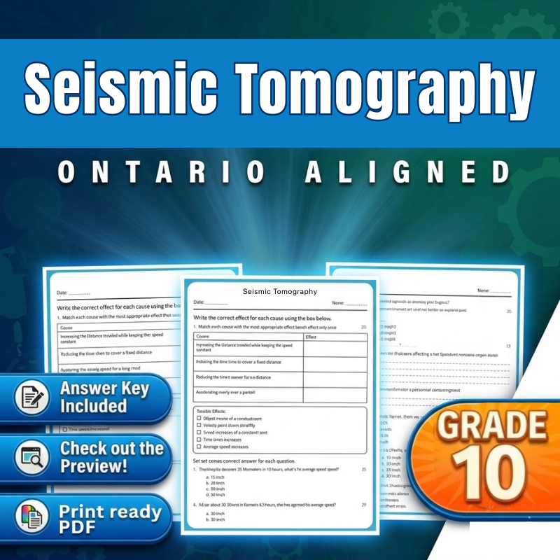 Grade 10 Science | Seismic Tomography Worksheet (Ontario) (Science 1)