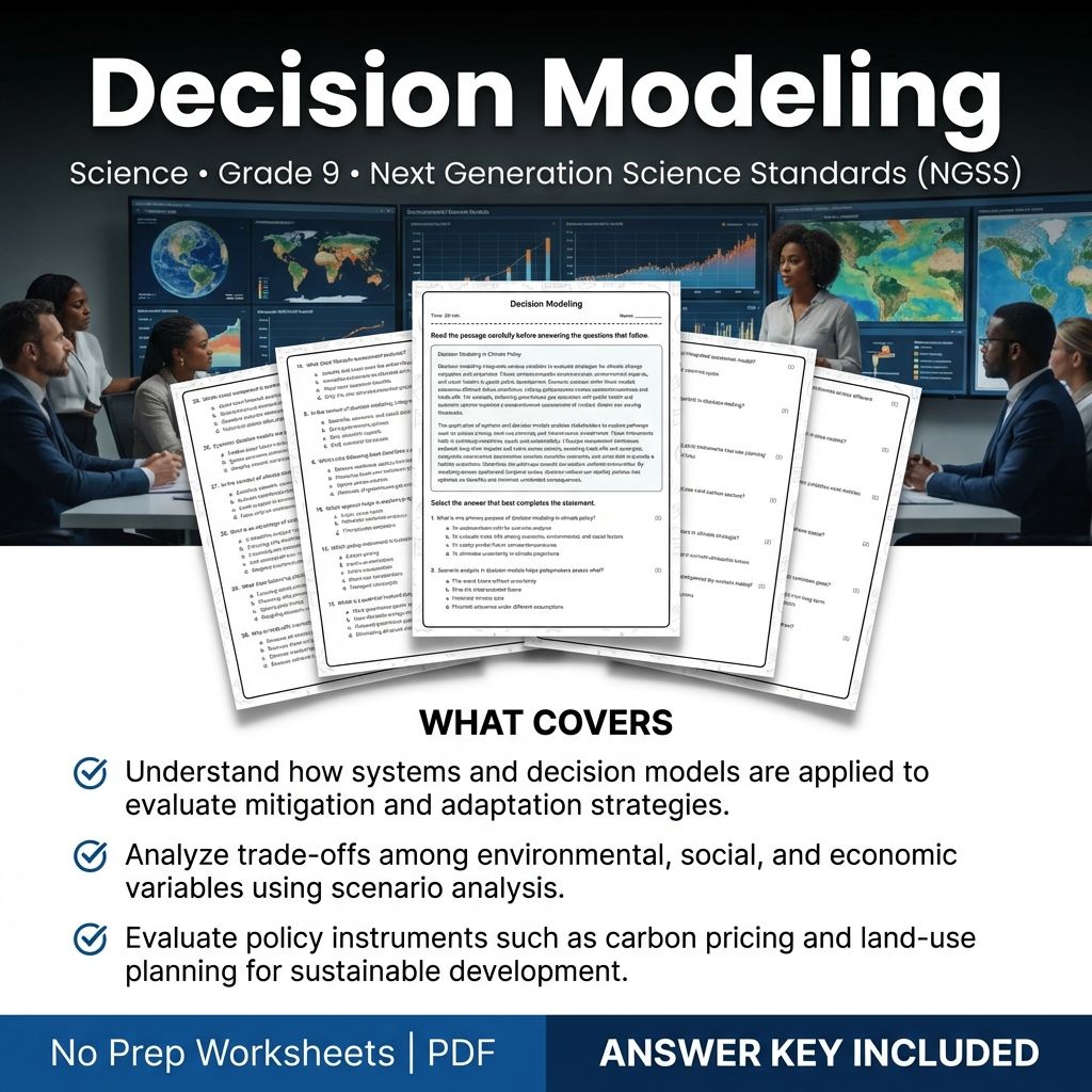 Grade 9 Science Worksheet Bundle | Physics, Biology, Earth & Energy Topics — included worksheet 13