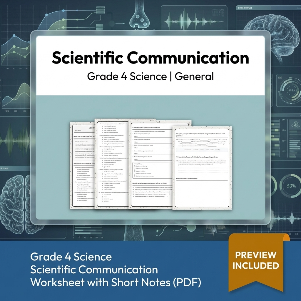 Grade 4 Science Lesson Group | Comprehensive Worksheets & Resources — included worksheet 4