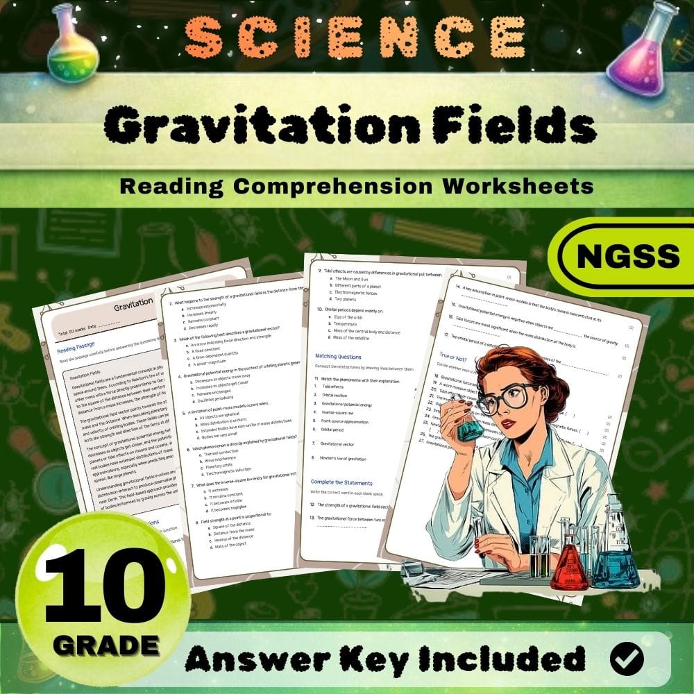 Grade 10 Science NGSS Bundle | Worksheets for Earth, Life & Physical Sciences — included worksheet 9