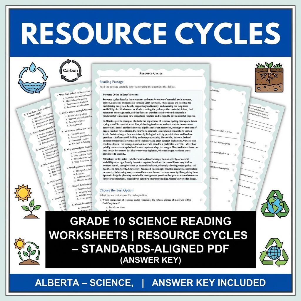 Grade 10 Science Worksheets Bundle | Physics, Earth, and Environmental Topics — included worksheet 9