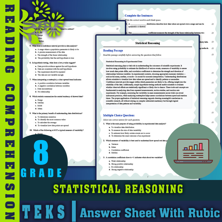 Grade 8 Science reading worksheets worksheet — Grade 8 Science | Statistical Reasoning Reading Worksheet & Answer Key (PDF…