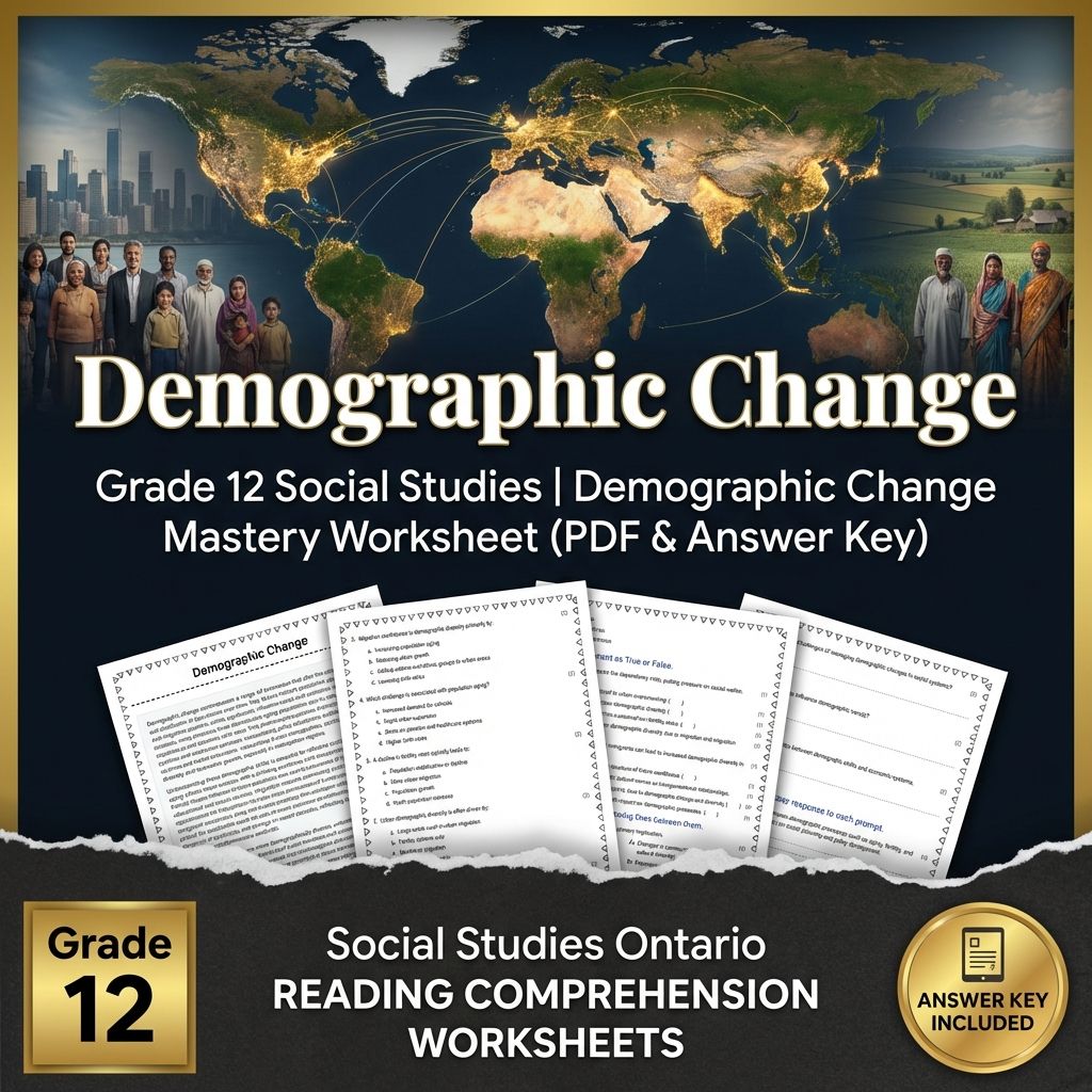 Grade 12 Social Studies | Demographic Change Mastery (PDF & Answer Key)