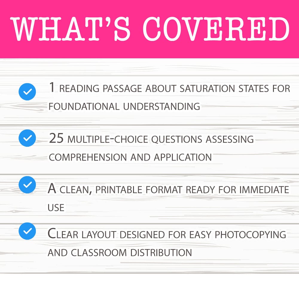 Grade 11 Science worksheet mcq paper worksheet — Grade 11 Science — Saturation States Worksheet MCQ Paper — page 2