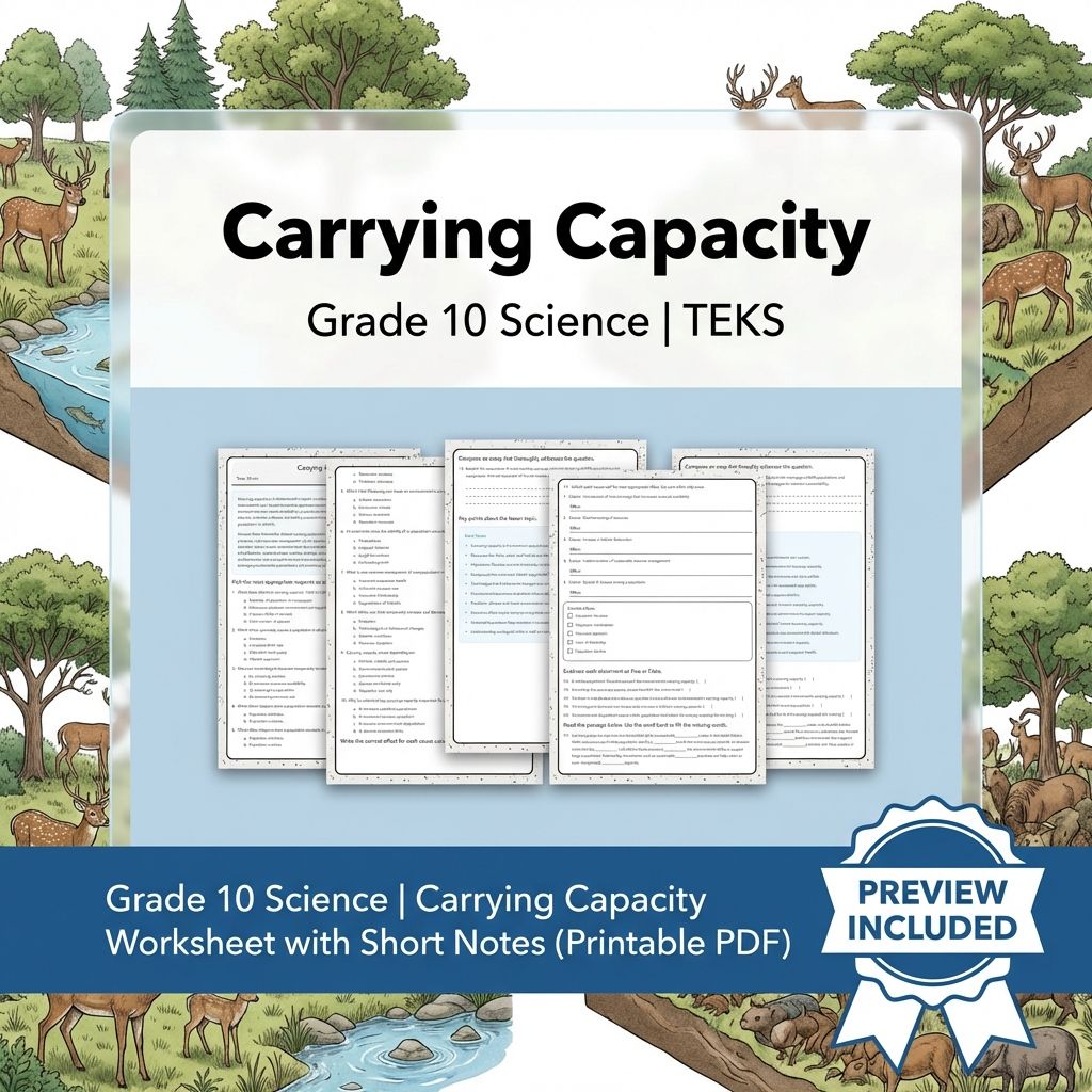Grade 10 Science Worksheet Bundle – Genetics, Cell Biology & Ecology (PDF) — included worksheet 19