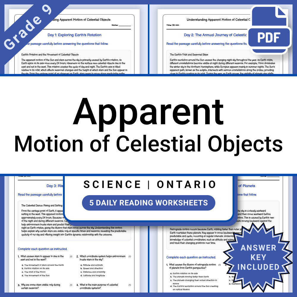 Grade 9 Science Lesson Group Bundle – Earth Systems & Planetary Concepts — included worksheet 3
