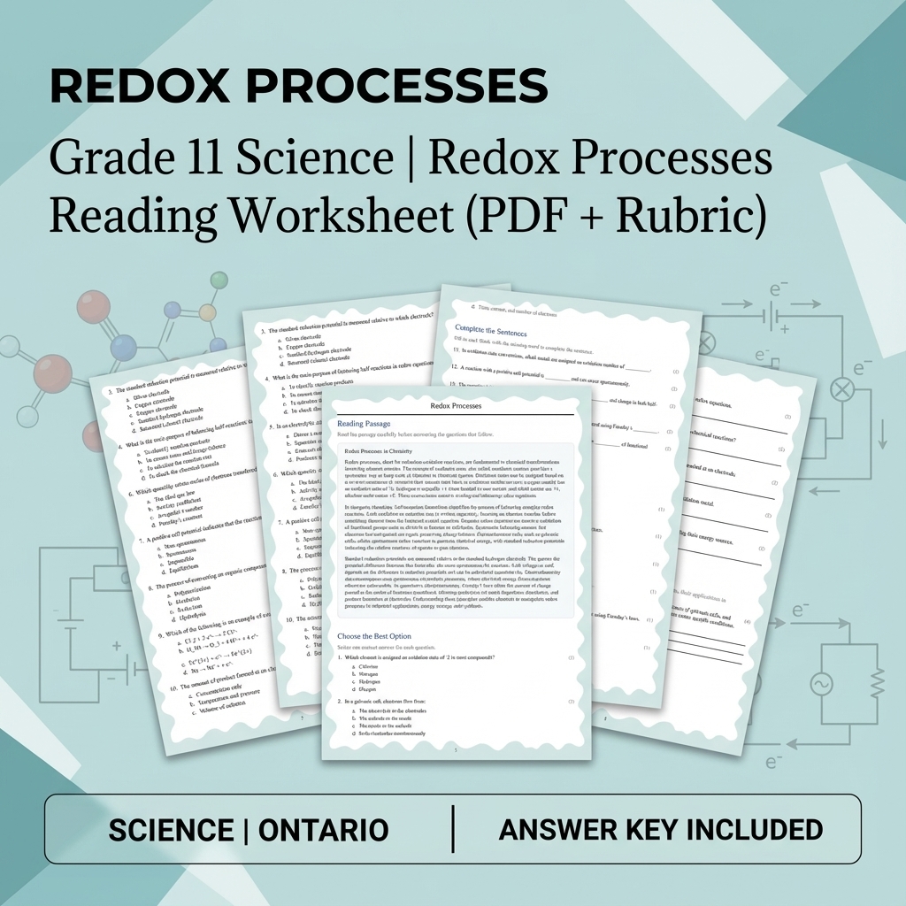 Grade 11 Science Unit Bundle | Chemical Bonding & Reaction Energetics  — included worksheet 3
