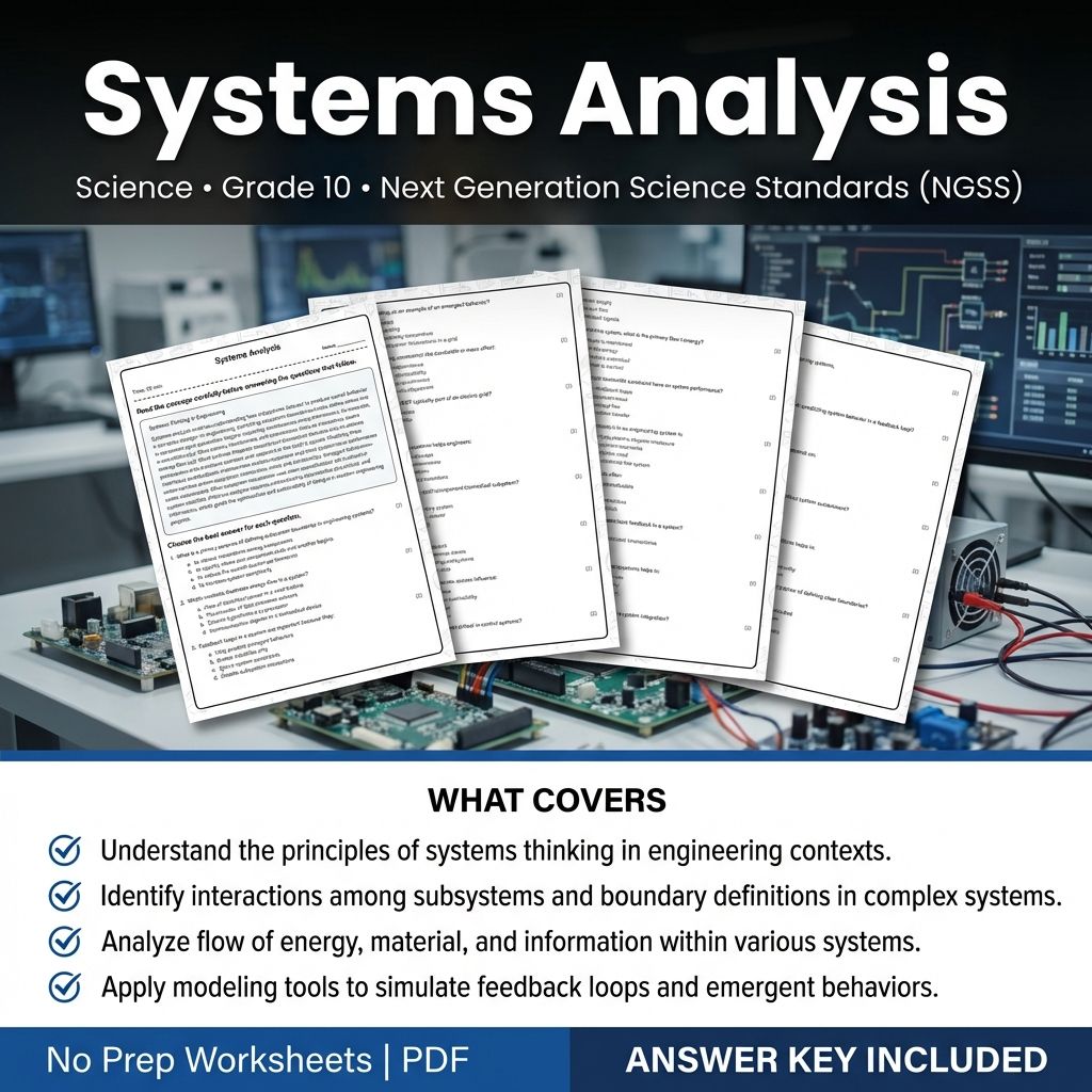 Grade 10 Science Worksheets Bundle | Environmental, Physics & Biology Topics — included worksheet 14