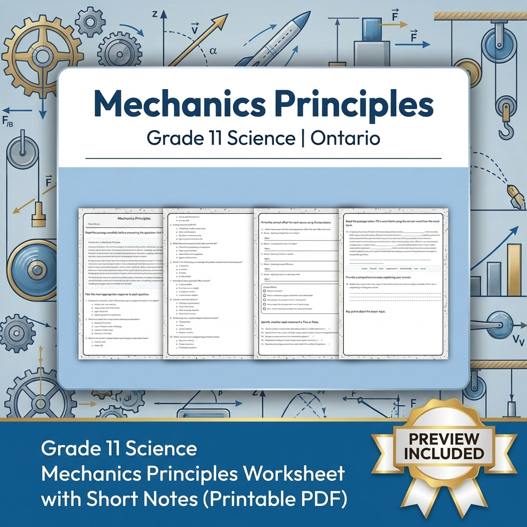Grade 11 Science Full Year Bundle | Ontario Curriculum & Framework — included worksheet 10