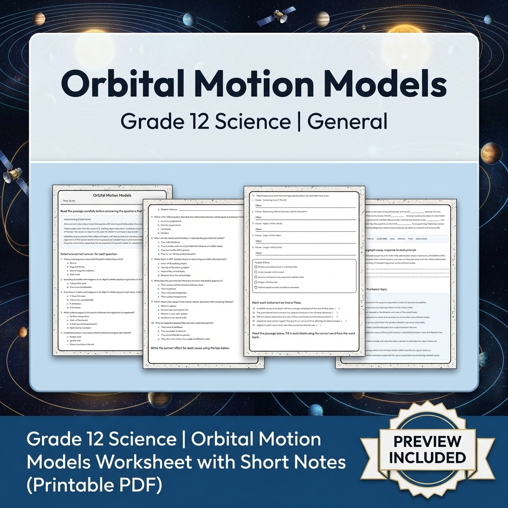 Grade 12 Evidence-Based Scientific Modeling Science Full-Year Bundle: General — included worksheet 4